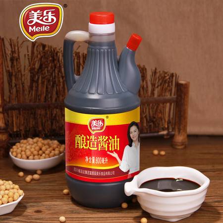 美乐黄豆酱油800ml正品纯传统酿造凉拌红烧炒菜煲仔饭